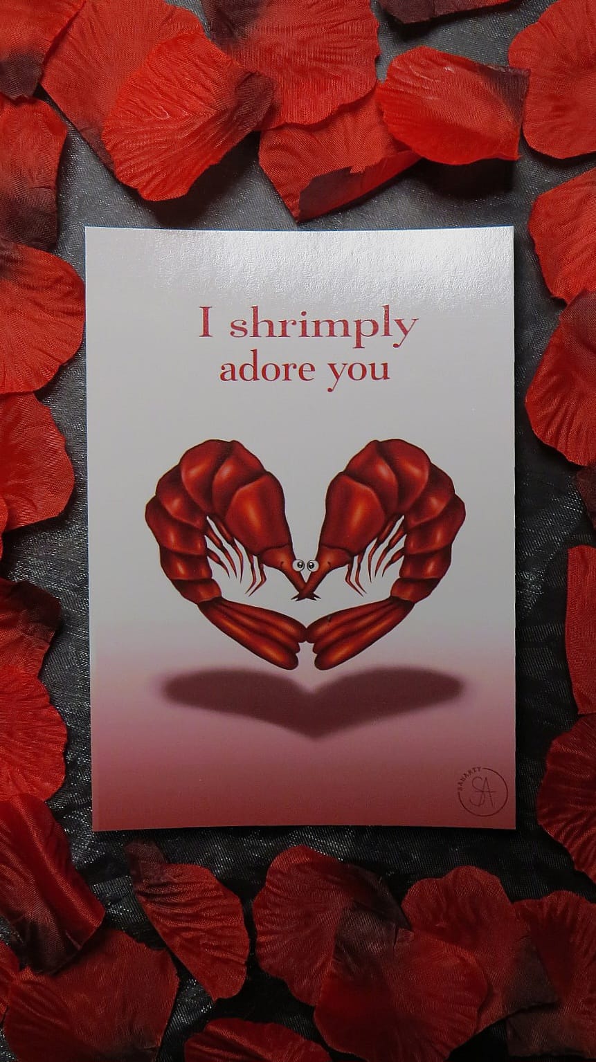 Love/friendship card shrimp